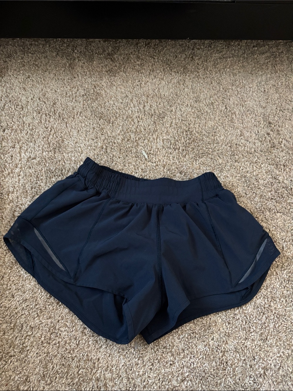 Lulu Lemon Navy Hotty Hot Shorts